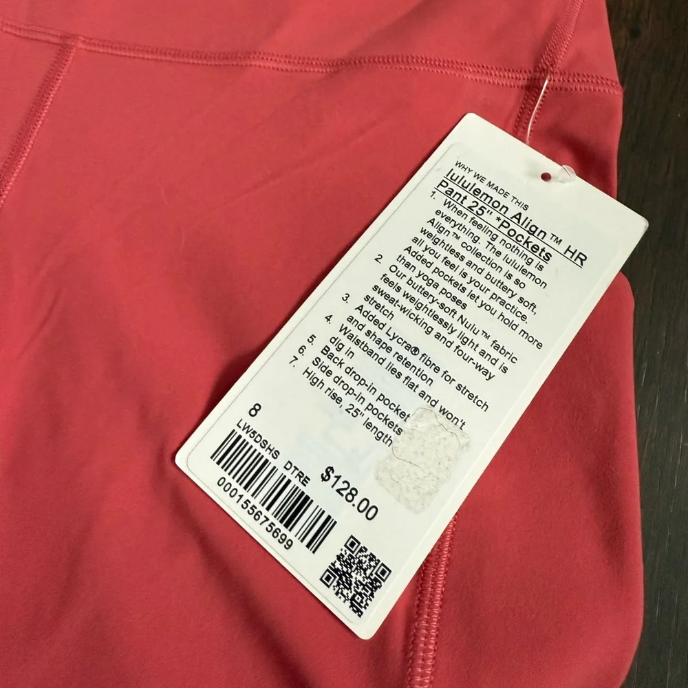 🆕 Lululemon Align High Rise Leggings 25” with Pockets - Picture 4 of 13